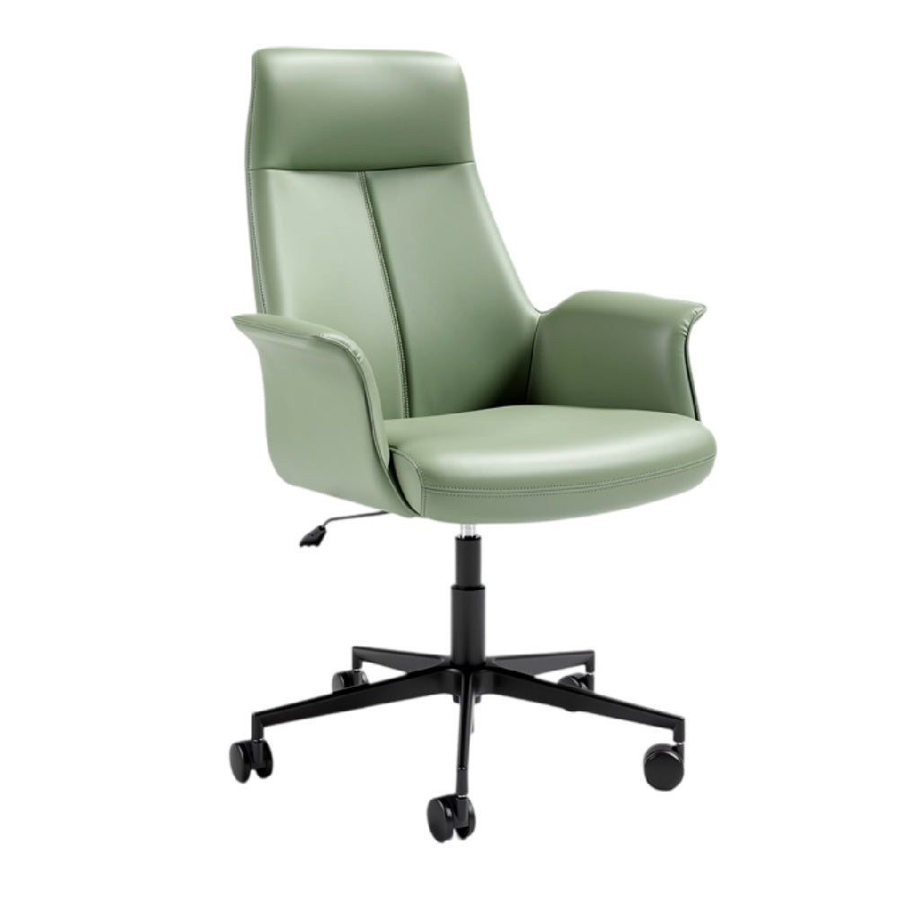 **Ergonomische Zachte Groene Bureaustoel met Wielen**