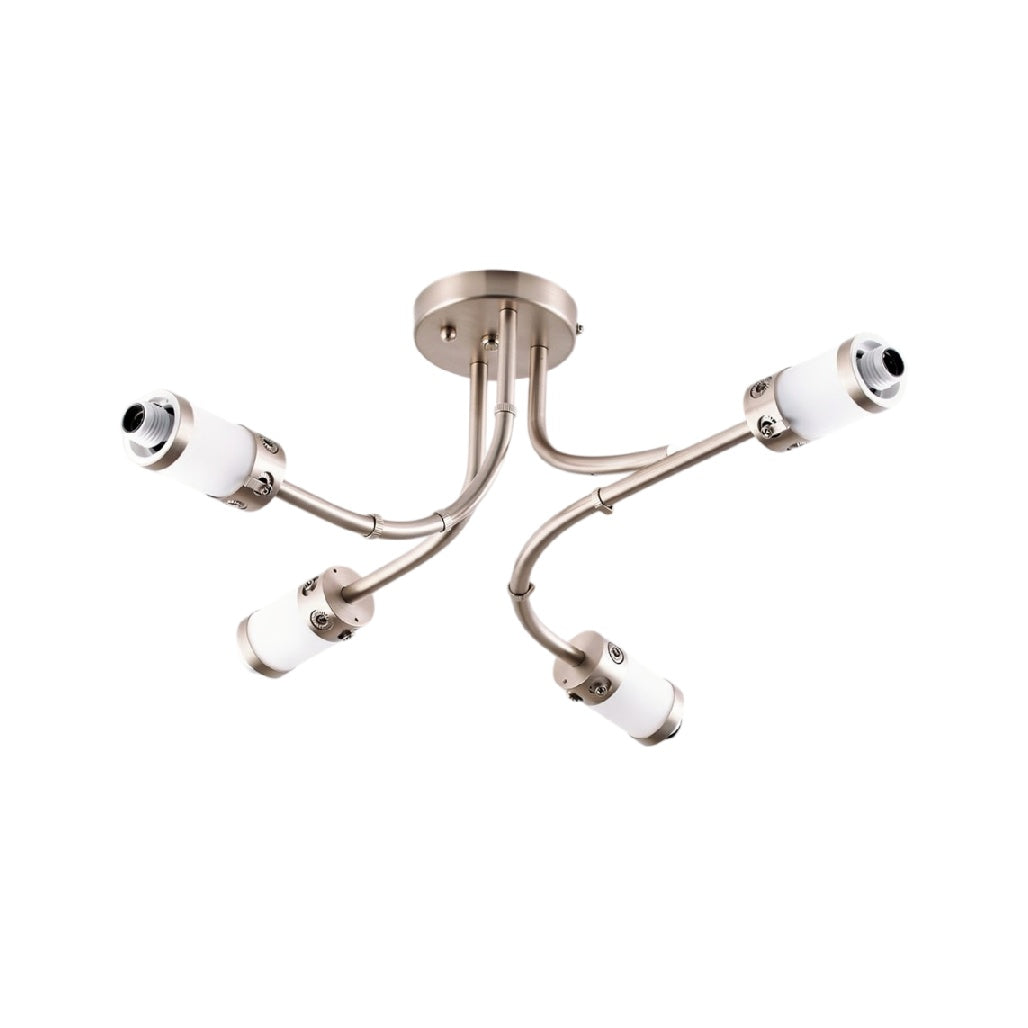 **Moderne plafondlamp met verstelbare armen en vier lichtbronnen**