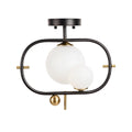 **Technische Titel in het Nederlands: Minimalistische plafondlamp met glazen bollen en metalen frame**