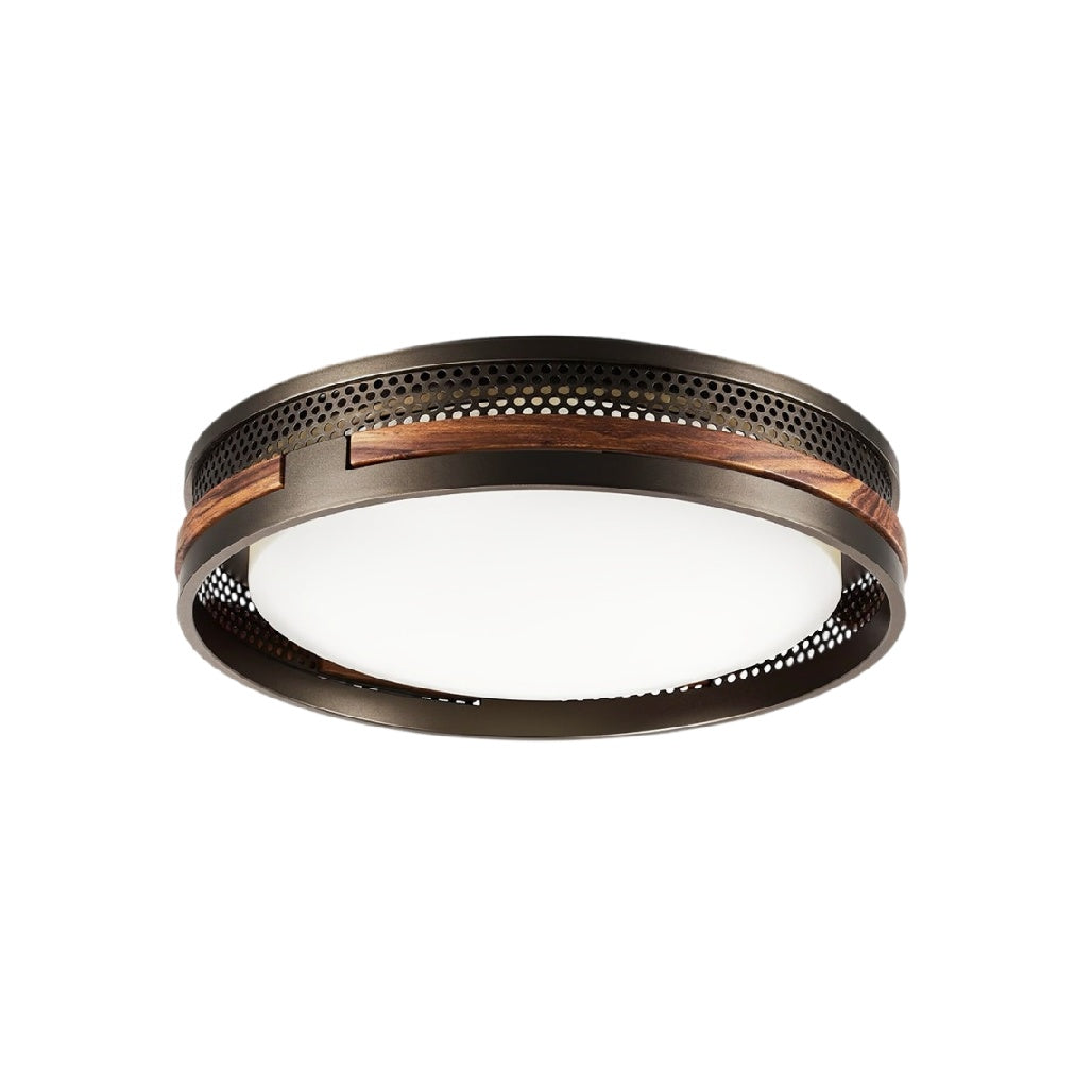 **Technische titel in het Nederlands:** Modern plafondlamp met bronzen afwerking en perforaties